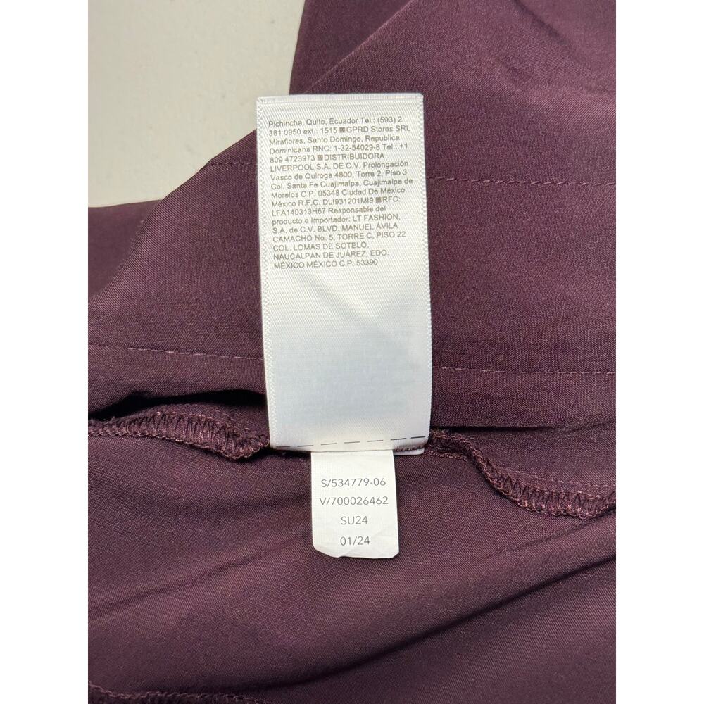 Athleta Brooklyn Heights Wide Leg Jumpsuit Size 6 Burgundy Work Travel - Picture 12 of 12